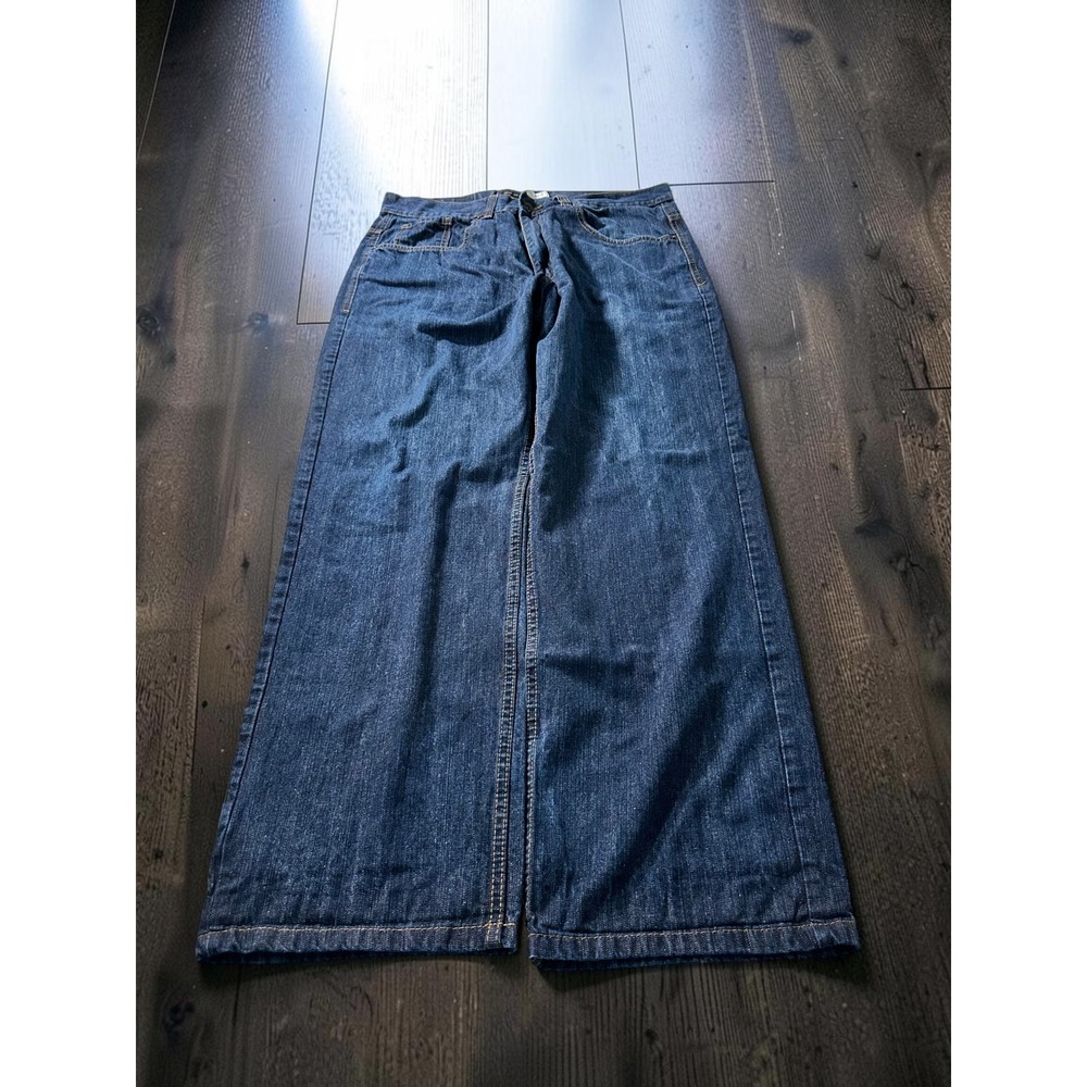 Rocawear Wide Leg Jeans Mens 36 Blue Baggy Denim Y2K Hip Hop Streetwear Skater